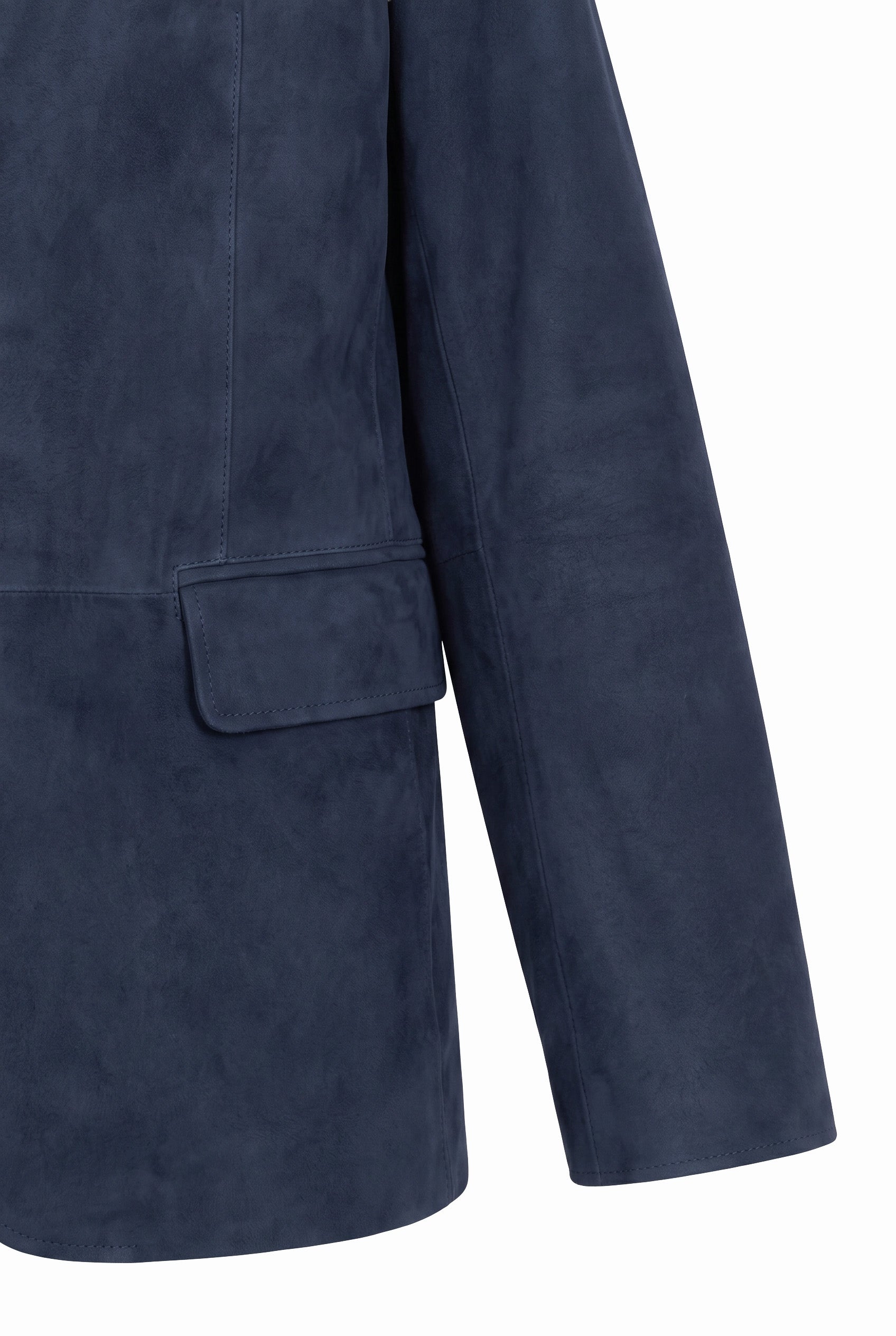 Giovanni Men’s Winter Jacket with Shearling Collar - Navy Blue