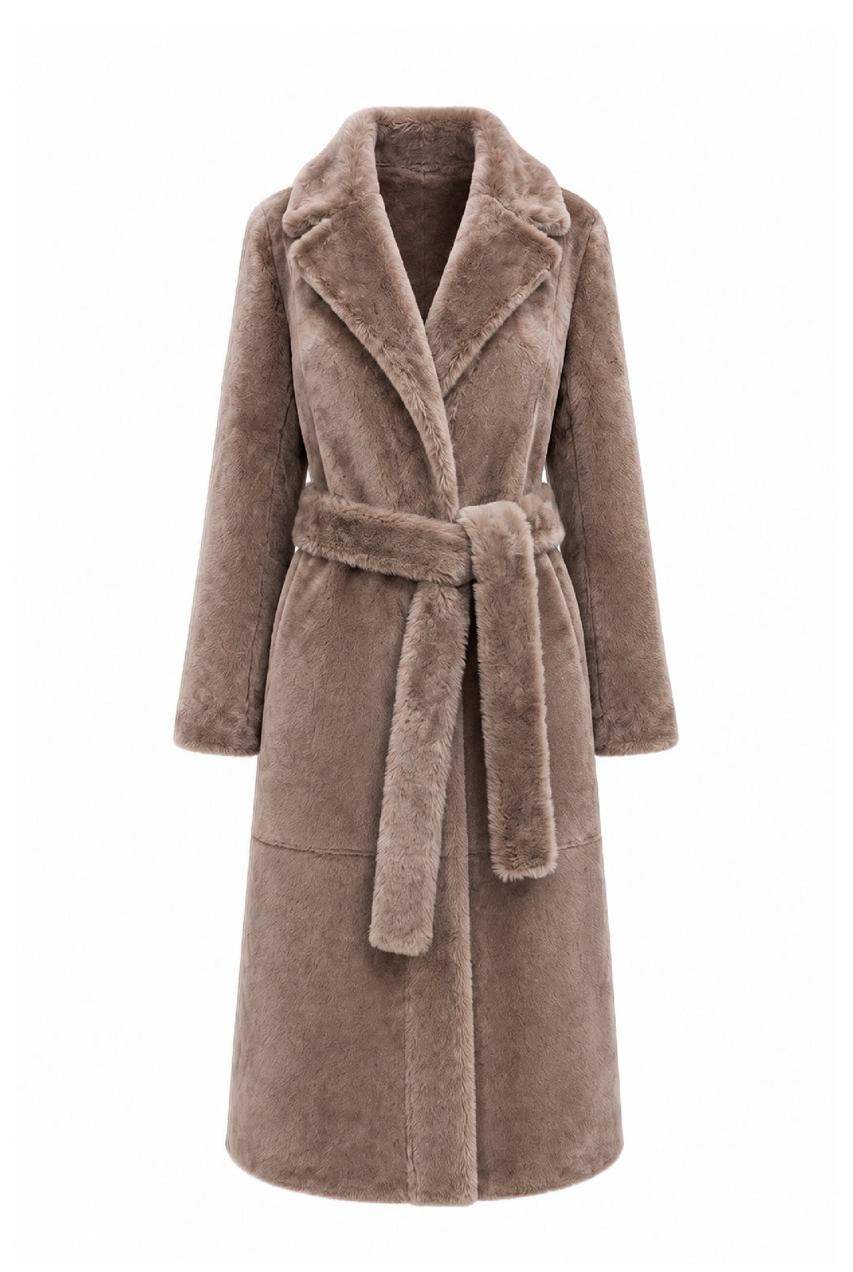 <tc>Tosca Manteau Réversible en Peau Lainée - Tabac</tc>