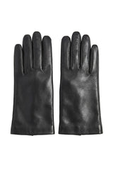 Zaya Women's Leather Gloves with Cashmere Lining - Black