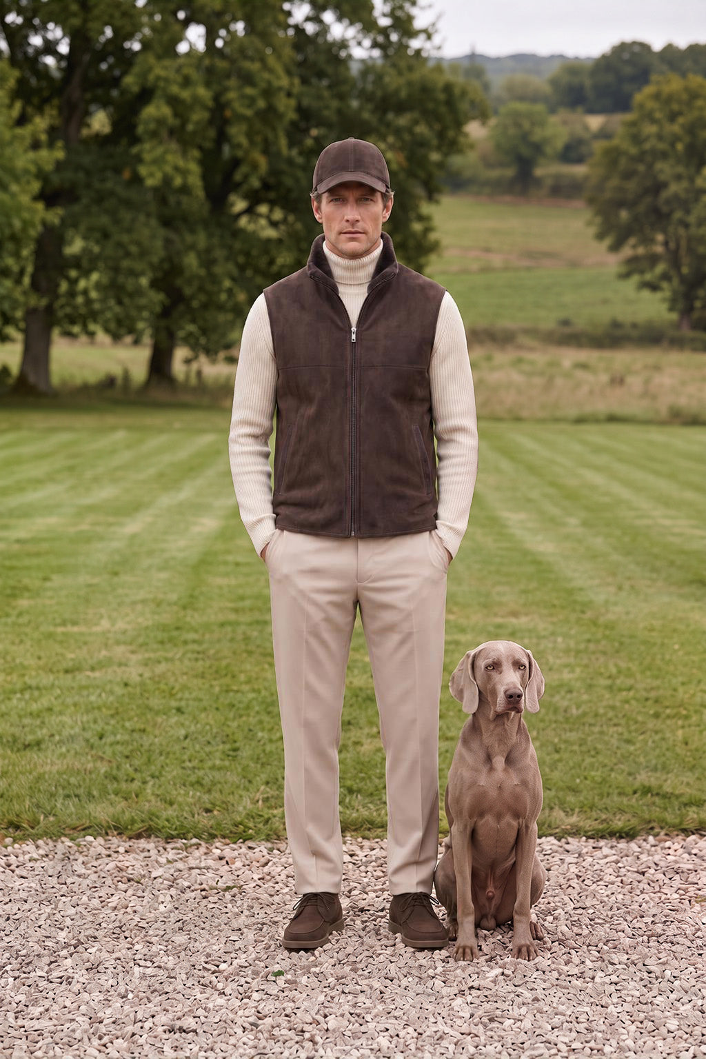Sam Men’s Shearling Vest - Brown