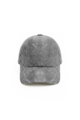 Nez Suede Baseball Cap with Shearling Lining - Gray