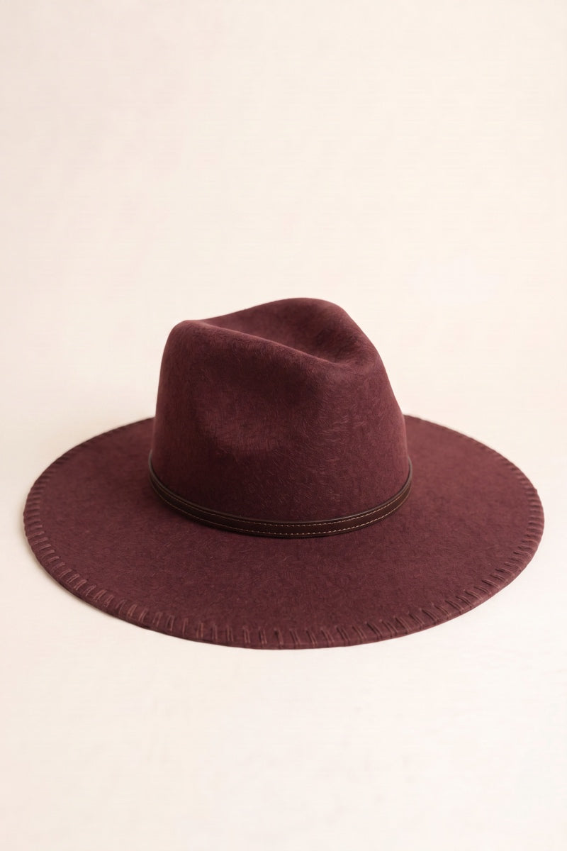 Kai Unisex Wool Hat - Burgundy