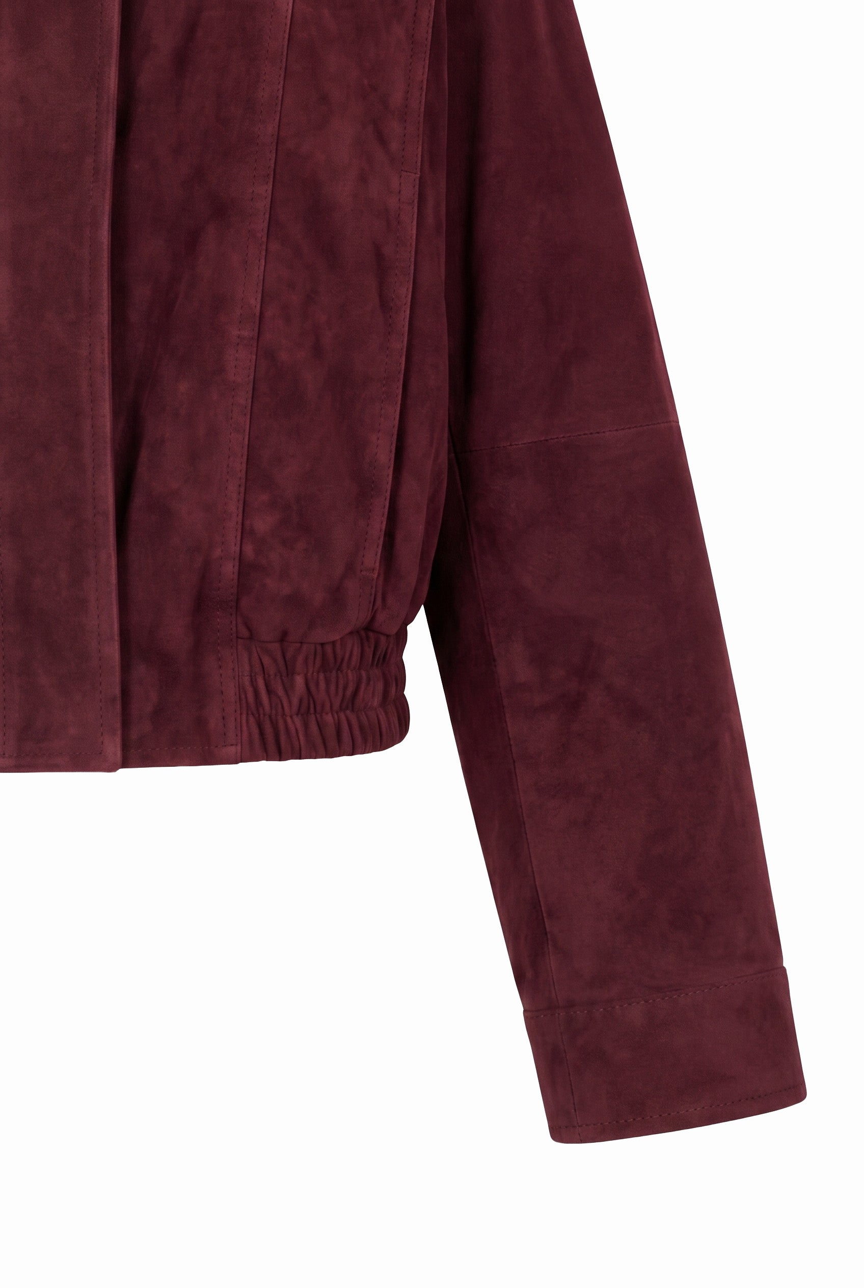 Delphine Women’s Suede Jacket - Burgundy