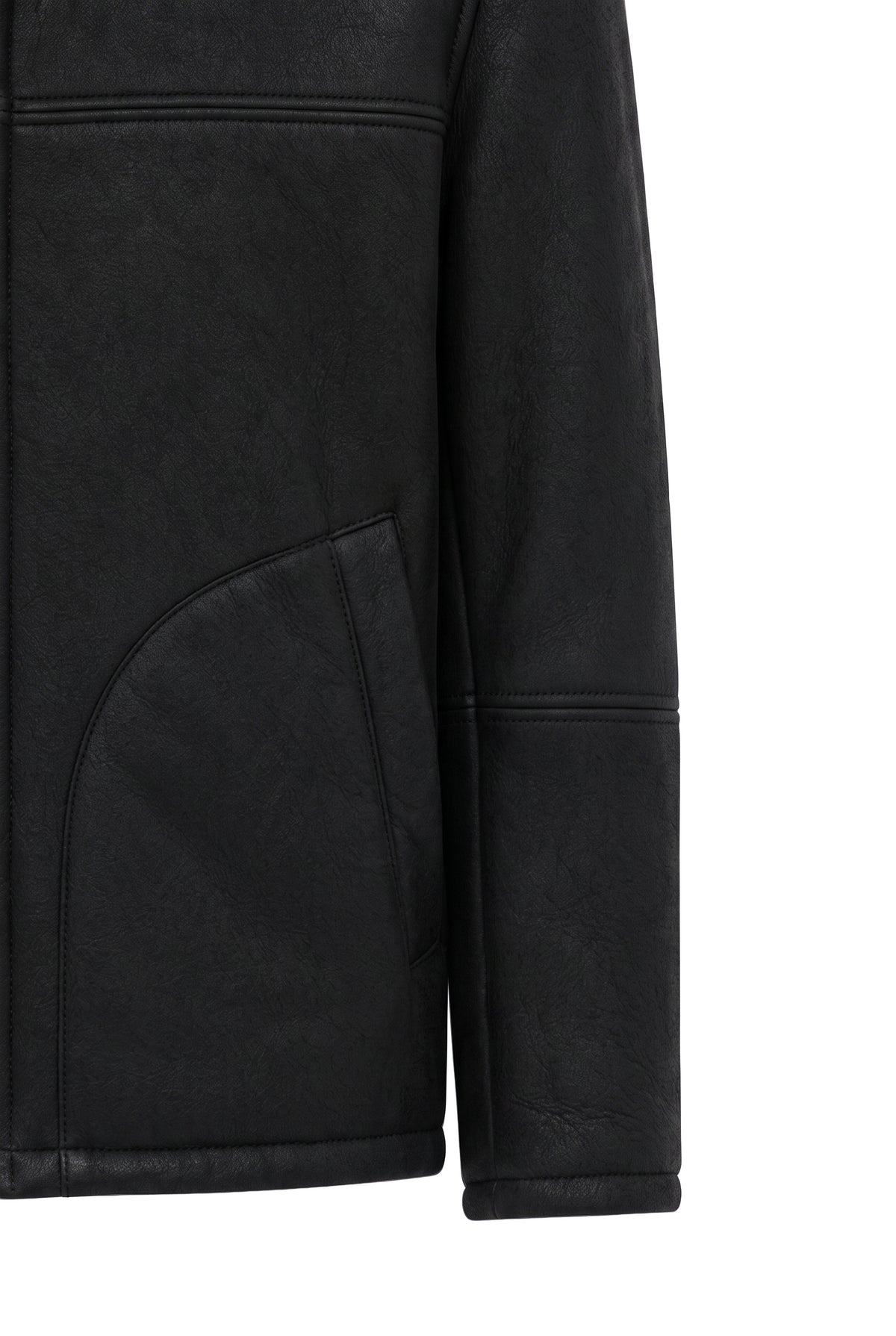 Diego Men's Shearling Sheepskin Jacket - Black Montana