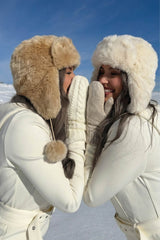 Angelica Women’s Shearling Hat - Honey Beige