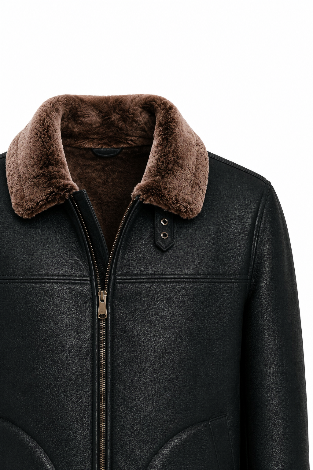 Diego Men's Shearling Sheepskin Jacket - Black Montana