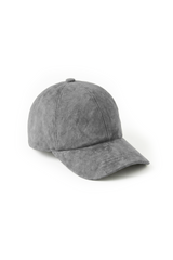 Nez Suede Baseball Cap with Shearling Lining - Gray