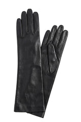 Ivy Women's Extra Long Leather Gloves - Black