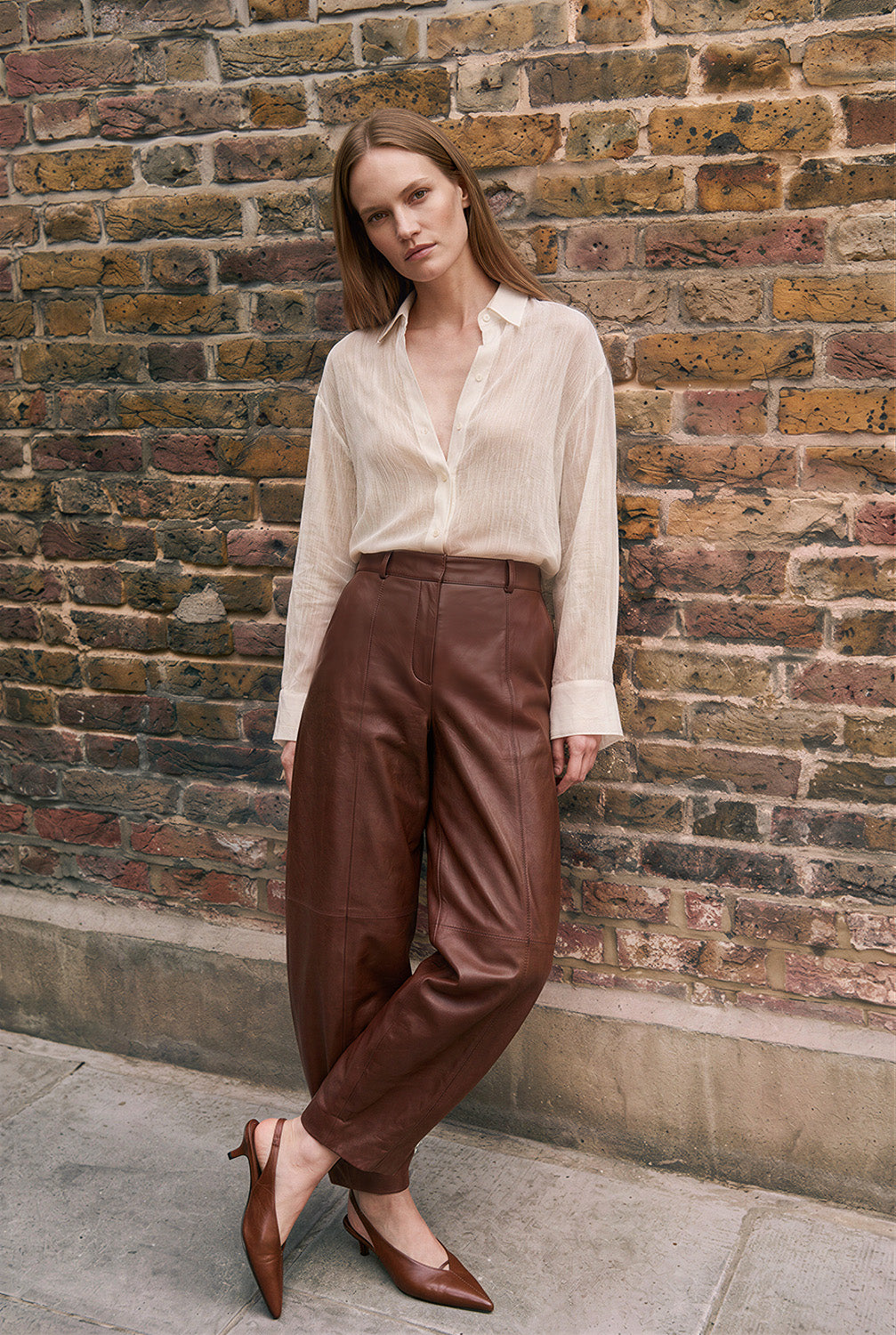 Alina Women’s Balloon Pants - Cognac