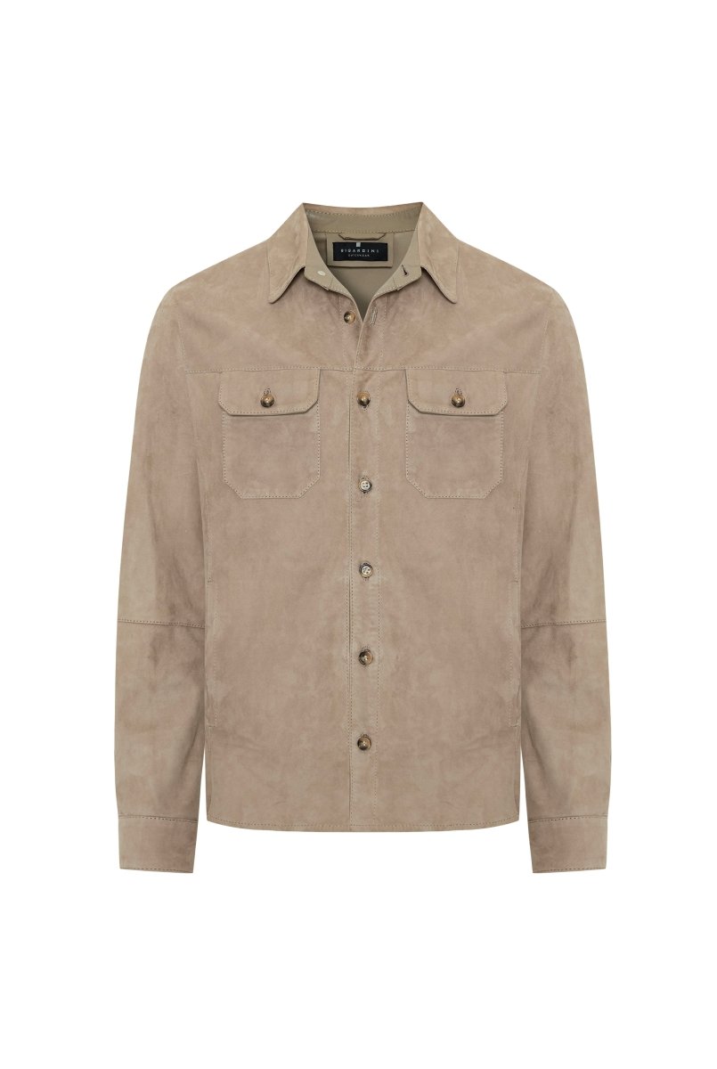 Adrien Men’s Suede Leather Overshirt - Vison - Bigardini