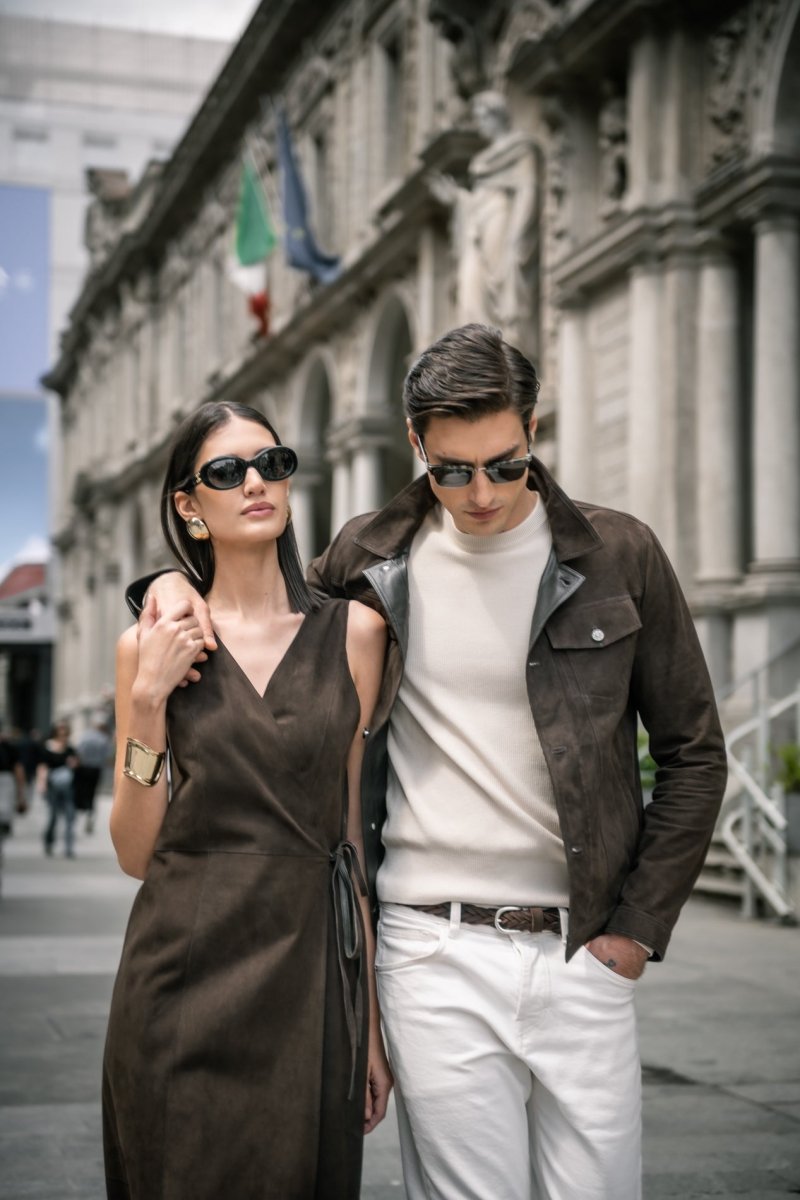 Alba Metis Suede Dress - Bigardini