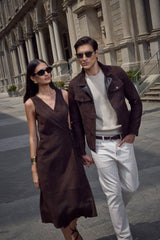 Alba Metis Suede Dress - Bigardini