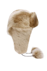 Angelica Women’s Shearling Hat - Honey Beige - Bigardini