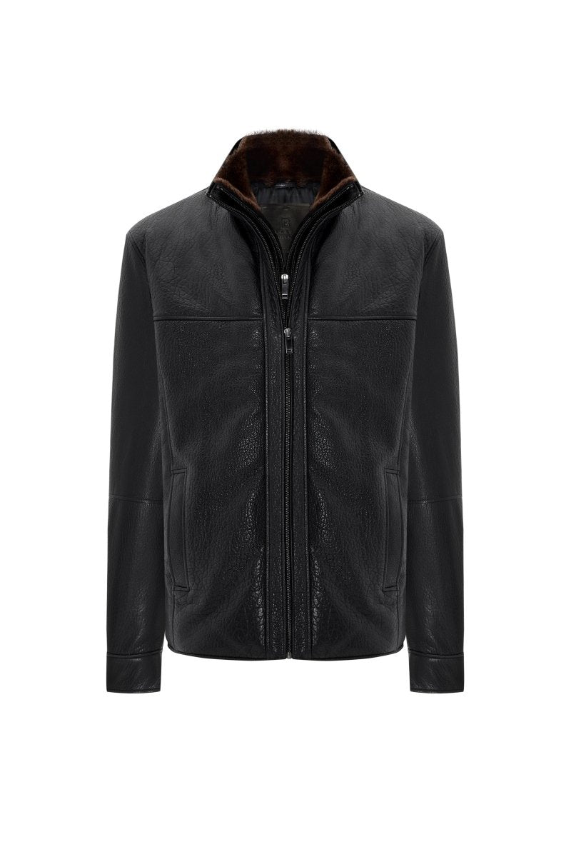 Beck Men’s Leather Coat - Black - Bigardini