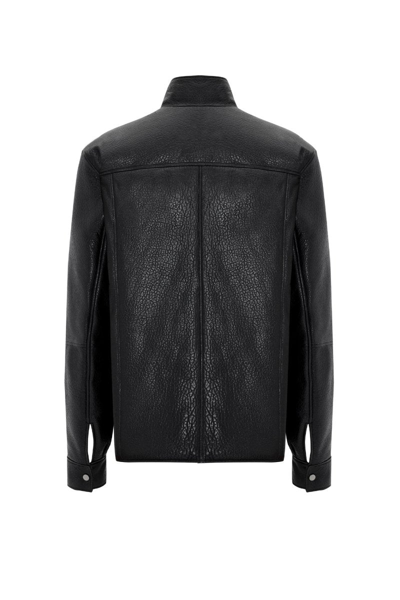 Beck Men’s Leather Coat - Black - Bigardini
