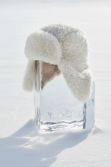 Cecilia Women’s Tigrado Shearling Hat - Beige - Bigardini