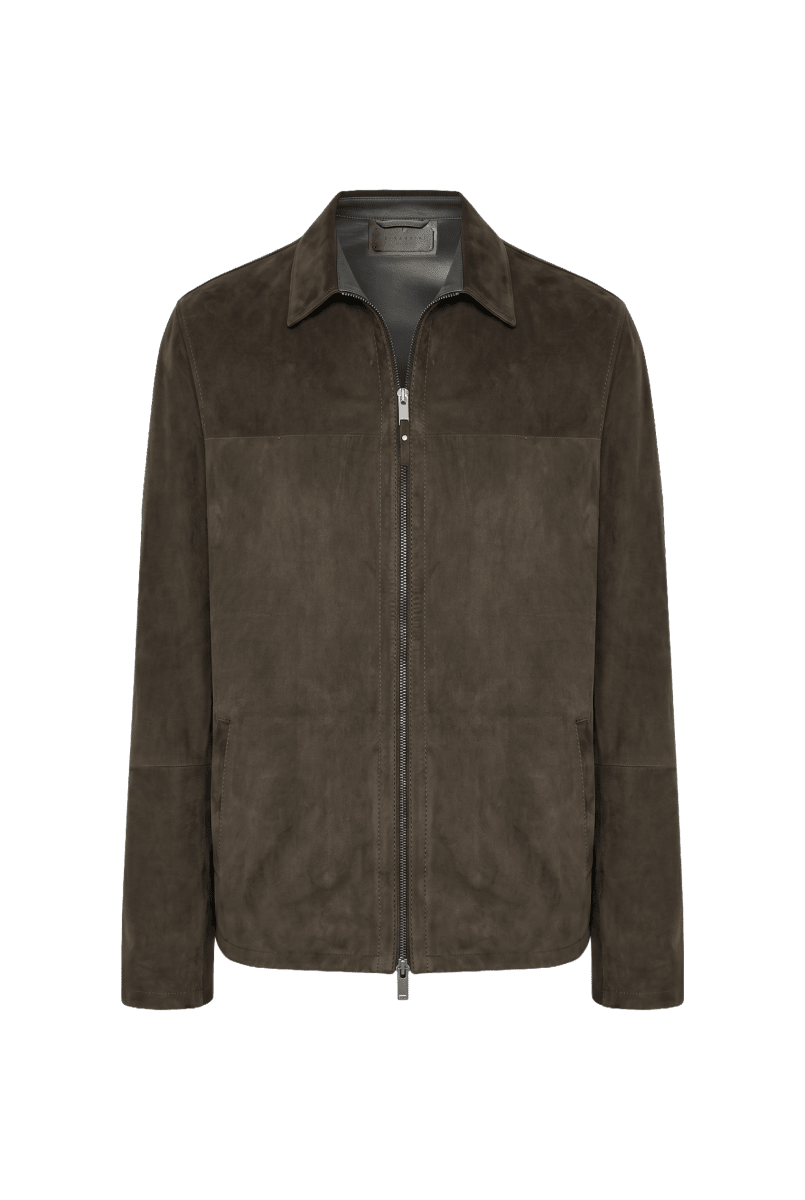Dario Men’s Suede Jacket - Coffee - Bigardini