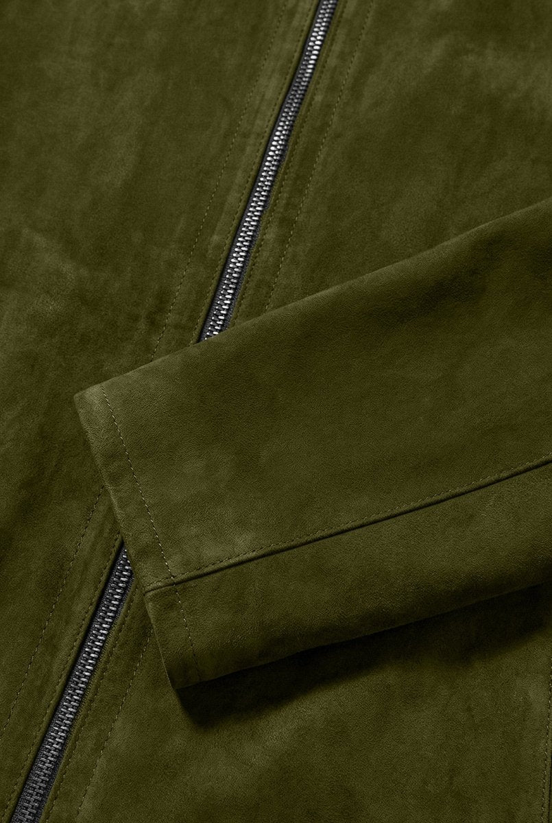 Dario Men’s Suede Jacket - Khaki - Bigardini