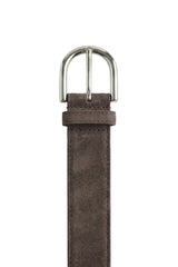 Genova Unisex Suede Leather Belt - Brown - Bigardini