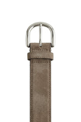 Genova Unisex Suede Leather Belt - Camel - Bigardini