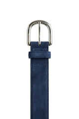 Genova Unisex Suede Leather Belt - Navy Blue - Bigardini