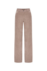 Helene Mid-Rise Nubuck Pants - Bigardini
