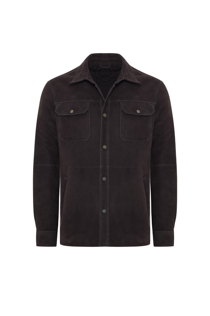 Jorge Men's Shearling Jacket - Anthracite - Bigardini