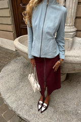 Kate Women’s Reversible Short Jacket - Sky Blue - Bigardini