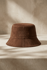 Kira Unisex Suede Bucket Hat - Brown - Bigardini