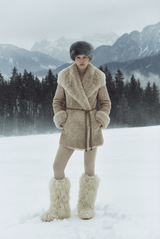 Lira Toscana Shearling Hat - Cold Gray - Bigardini