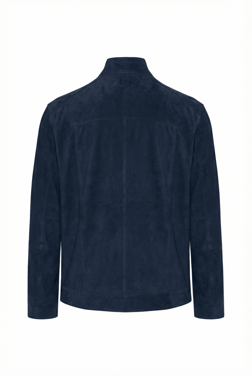 Livio Men’s Reversible Suede Jacket - Navy Blue - Bigardini