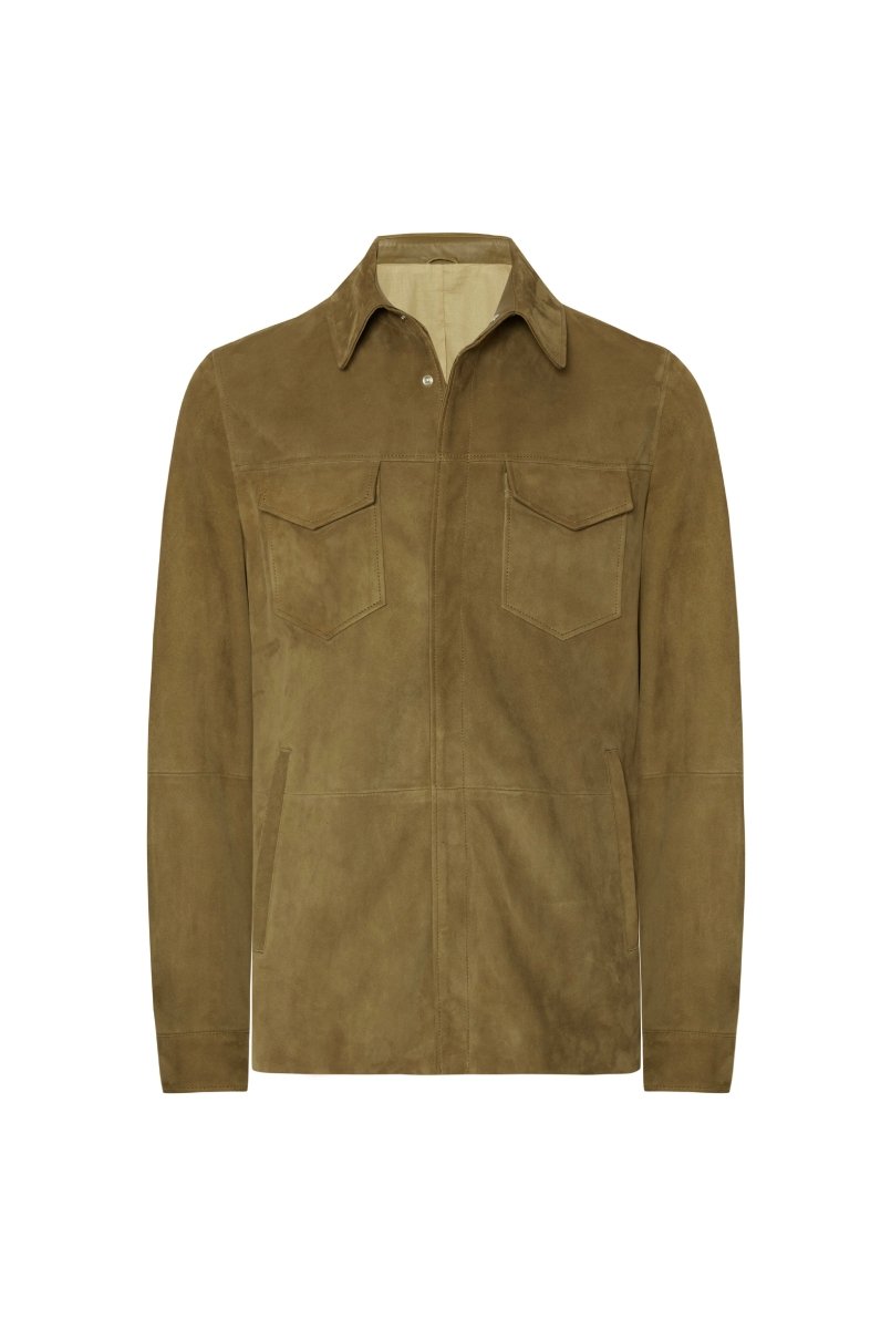Loren Men’s Suede Shirt - Safari - Bigardini