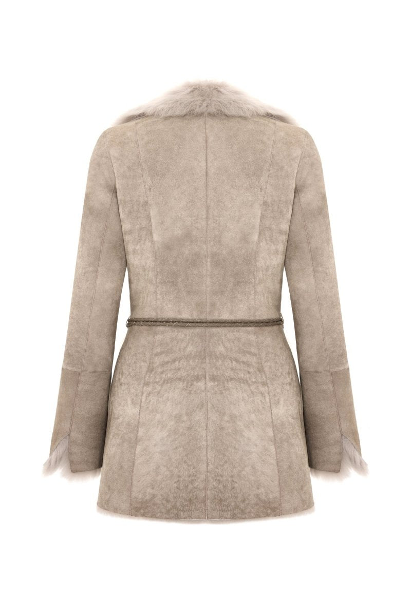 Lumina Women’s Toscana Shearling Coat - Rhino Gray - Bigardini