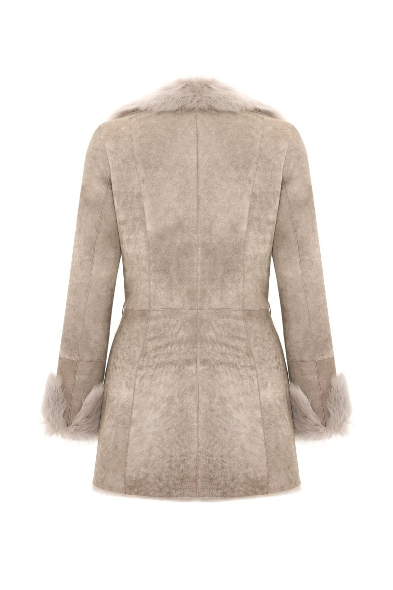 Lumina Women’s Toscana Shearling Coat - Rhino Gray - Bigardini
