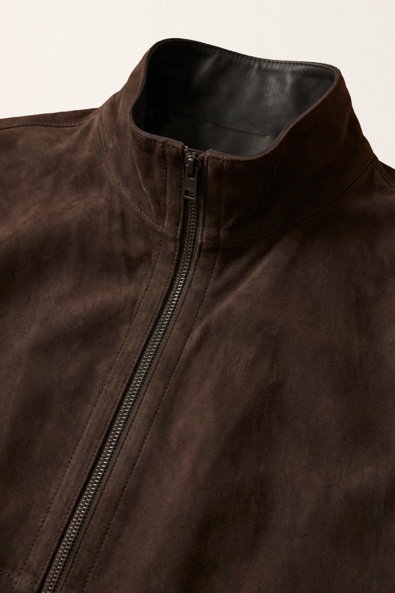Moritz Men’s Reversible Suede Jacket - Coffee - Bigardini