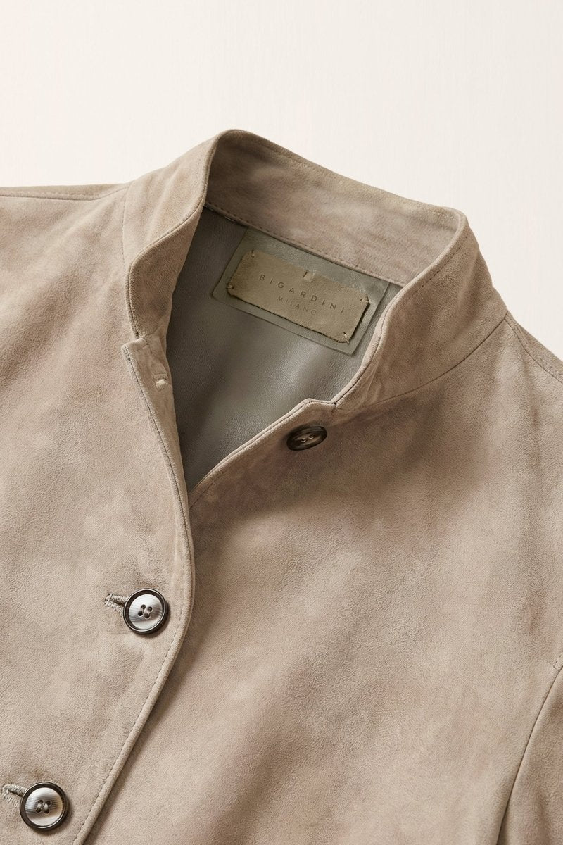 Nela Women’s Unlined Suede Jacket - Vison - Bigardini