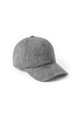 Nez Suede Baseball Cap with Shearling Lining - Gray - Bigardini