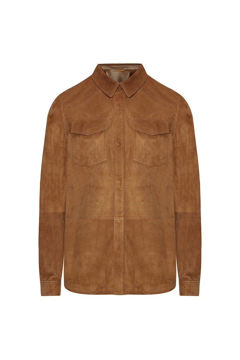 Renzo Men's Suede Leather Overshirt - Bigardini