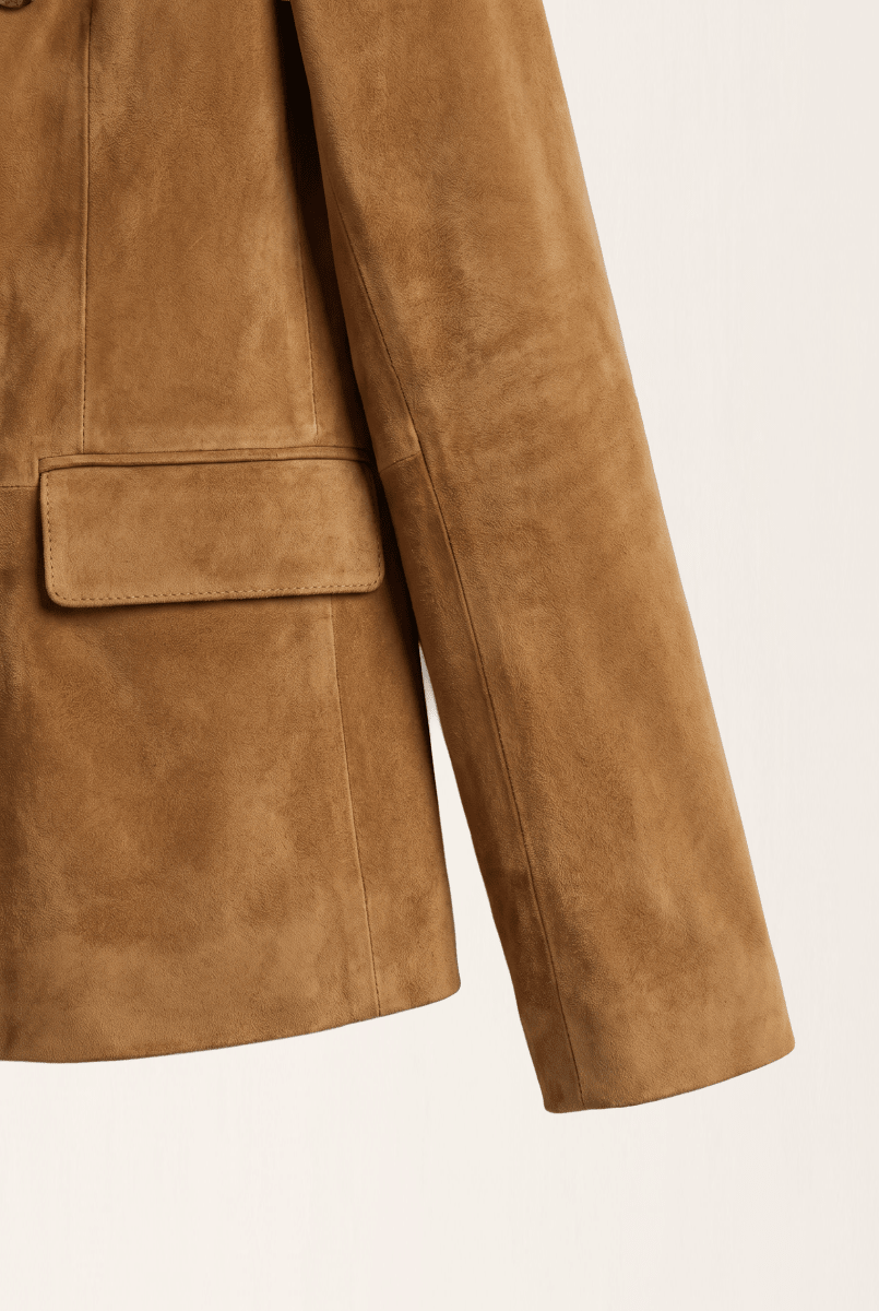 Rina Women’s Double - Breasted Blazer Jacket - Camel - Bigardini
