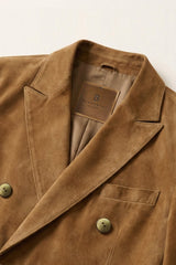 Rina Women’s Double - Breasted Blazer Jacket - Camel - Bigardini