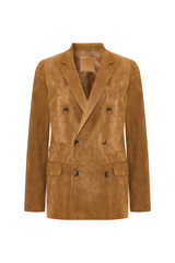 Rina Women’s Double - Breasted Blazer Jacket - Camel - Bigardini