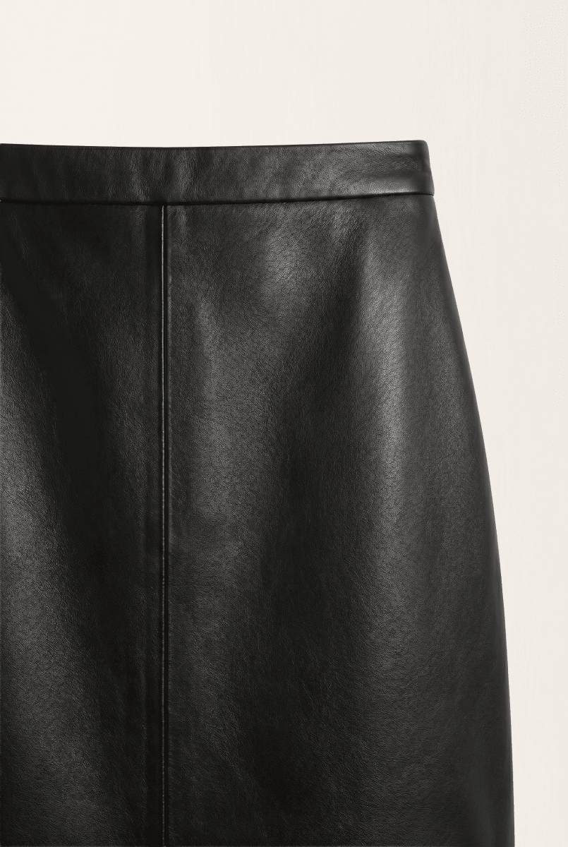 Simi Women's Pencil Skirt in Leather - Black - Bigardini