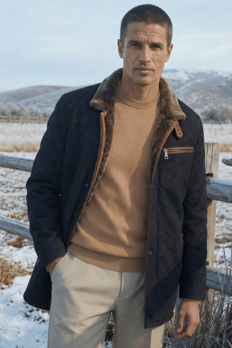 Stef Men's Shearling Sheepskin Coat - Montana - Bigardini