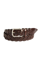 Tuscania Unisex Leather Belt - Brown - Bigardini