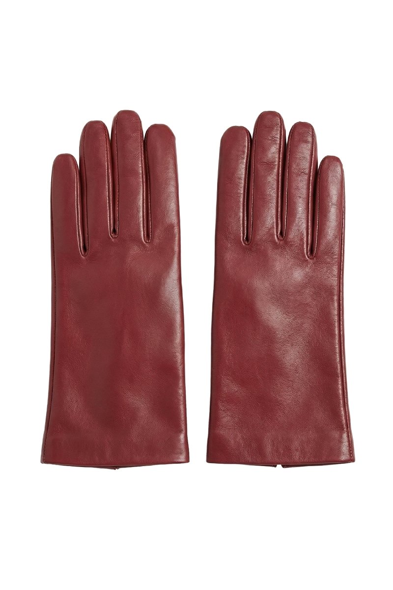 Zaya Women's Leather Gloves with Cashmere Lining - Marlboro - Bigardini