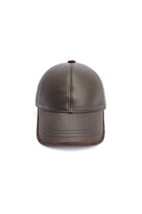 Zen Unisex Leather Baseball Cap - Brown - Bigardini