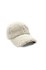 Zenya Shearling Baseball Cap - Taupe Beige - Bigardini