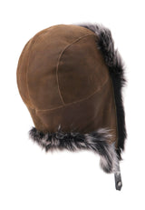 Everest Unisex Shearling Trapper Winter Hat - Brown - Bigardini Leather