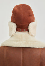 Logan Unisex Shearling Aviator Winter Hat - Bigardini Leather