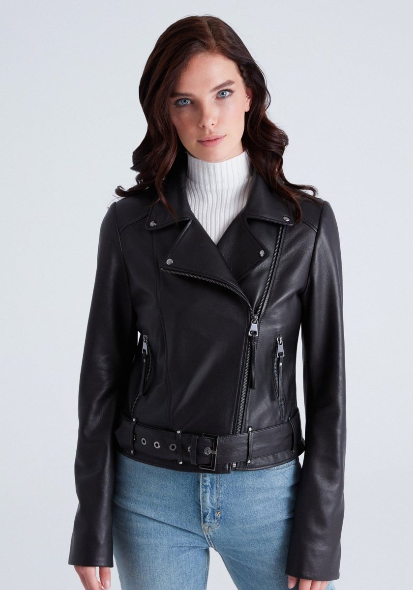 Naomi Leather Biker Jacket - Bigardini